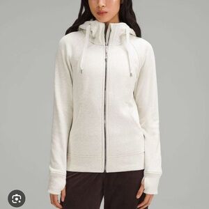 Lululemon Scuba Heathered bone plush jacket
